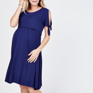 Summer & Sage Maternity Split Sleeve Nursing Dress